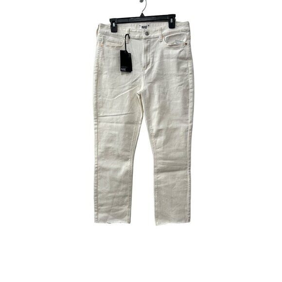 New PAIGE Size 31 Cindy - Tonal Ecru Double Back Belt Loop off-white **Stain** - Picture 3 of 14